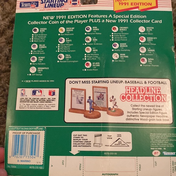 Dan Marino 1991 starting lineup - Picture 5 of 5